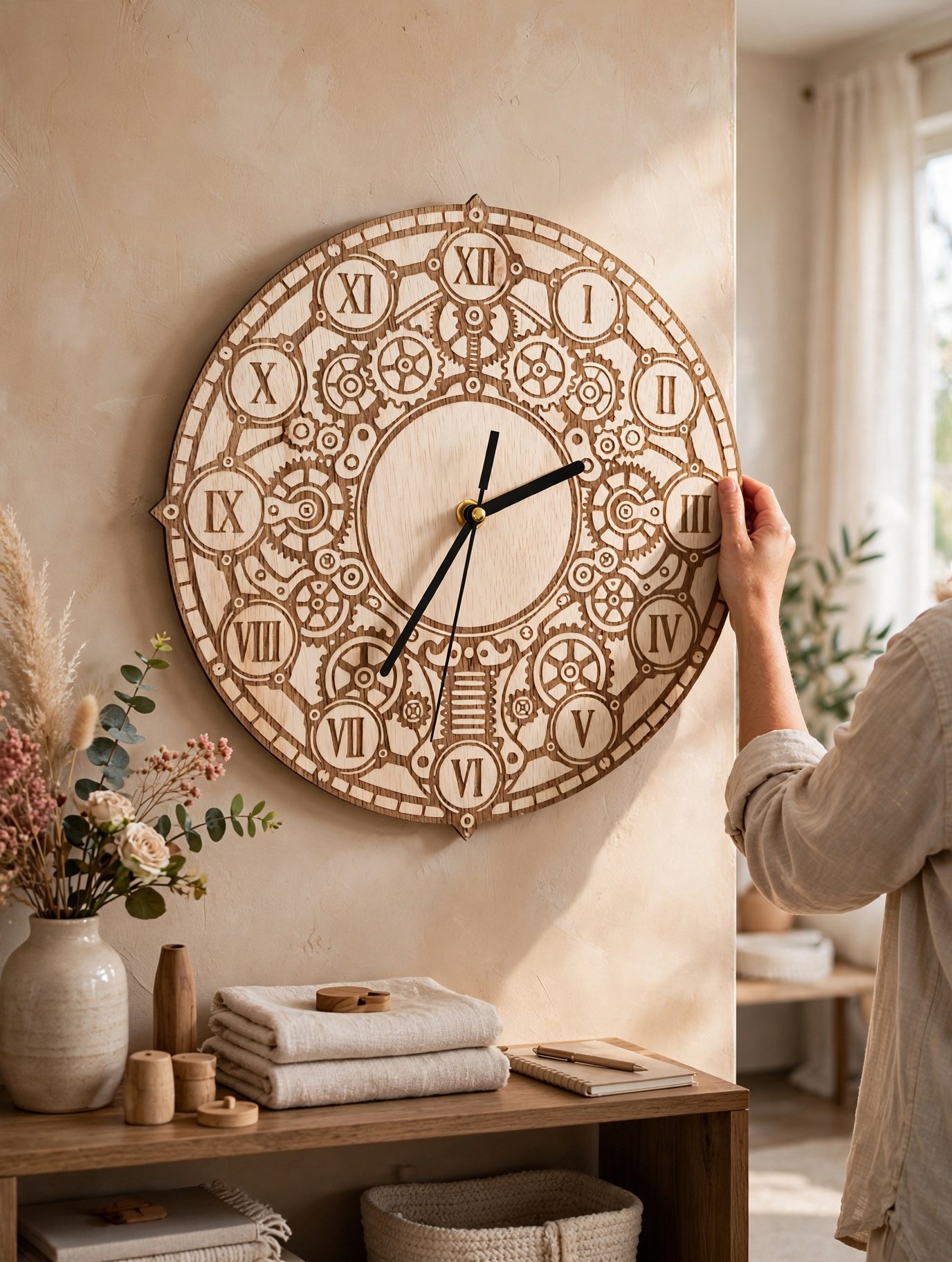 ساعة حائط ليزر تصميم 01